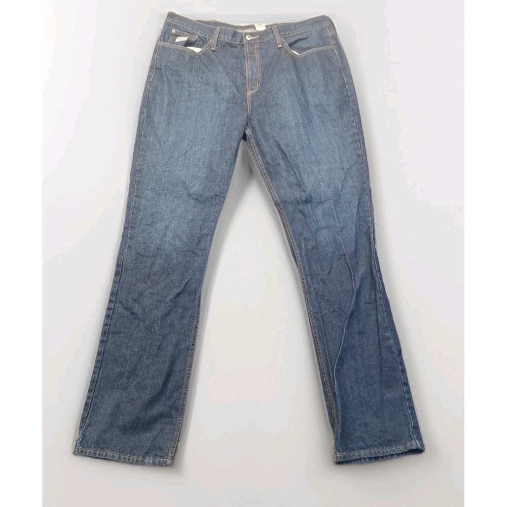 Cinch Silver Label Jeans Mens 42x38 Blue Denim Relaxed Fit Straight Leg Western
